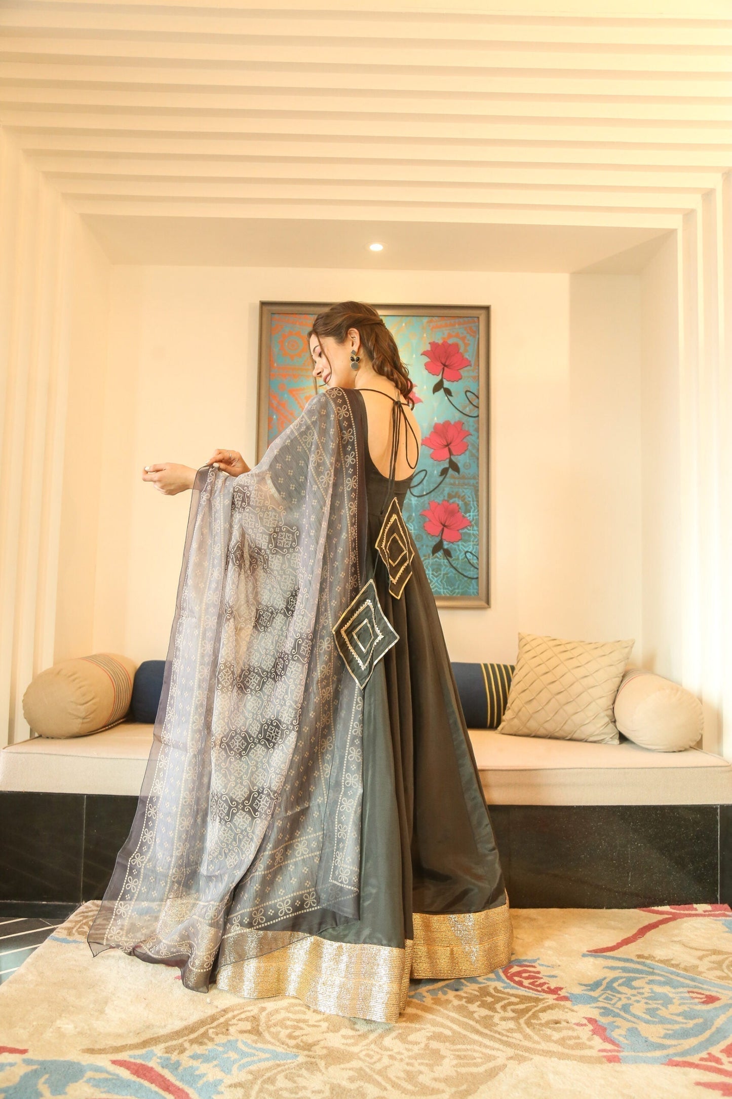 misba silk maxi set