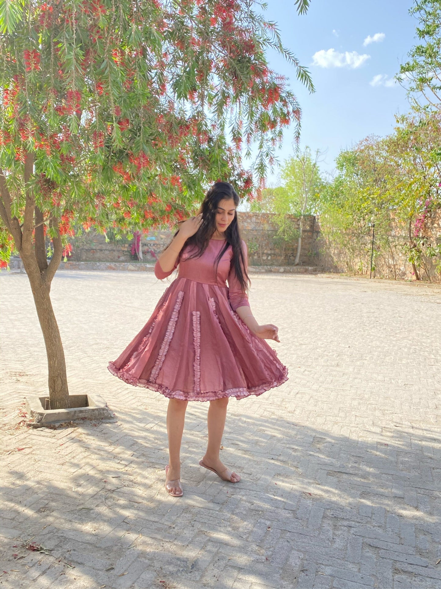brown ombre dress