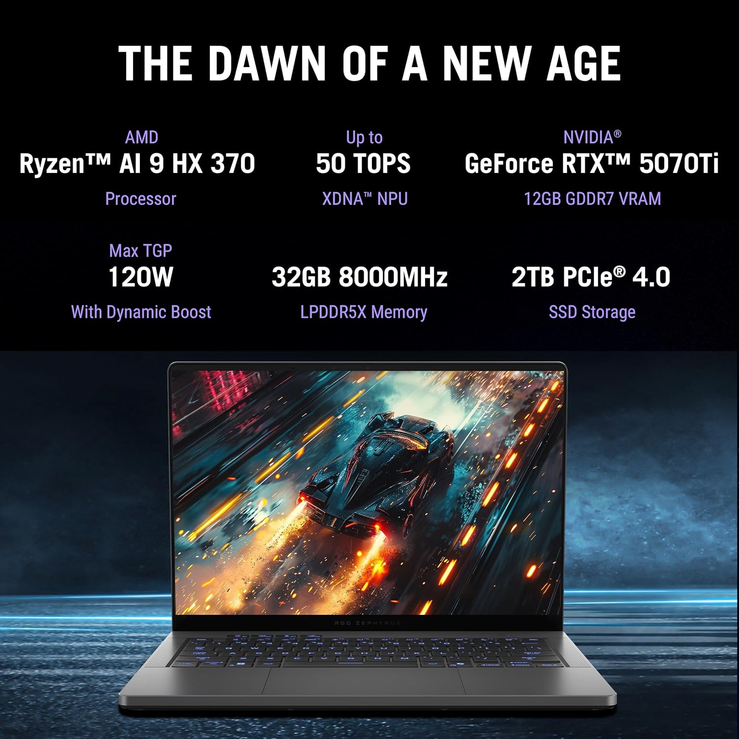 ASUS ROG Zephyrus G14,AMD Ryzen AI 9 HX 370 Gaming Laptop(RTX 5070 Ti -12GB/110W TGP/32GB/2TB/3K OLED/14/120Hz/Windows 11/M365 Basic (1Year)*/Office Home 2024/Eclipse Gray/1.57 Kg) GA403WR-QS123WS (Black)