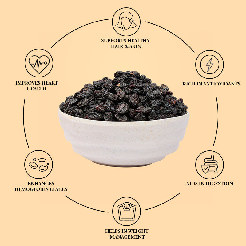 Premium Black Raisins (1 Kg)