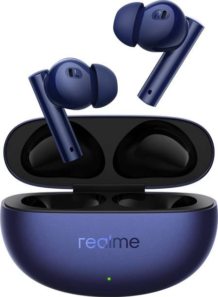 realme Buds Air 5 with 50dB ANC, 12.4mm Dynamic Bass Driver and upto 38 hours Playback Bluetooth Headset (Deep Sea Blue, True Wireless)